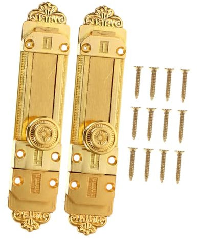 SOPOTUTU 2 piezas Cerradura de Puerta Retro con Pestillo Deslizante de Aleación Instalación para Seguridad Puertas Ventanas Acabado Bronce Antiguo Diseño Duradero y Práctico