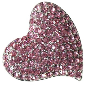 Broche Cœur Rose en Alliage Rhinestone pour Femme, Fête et Festival | 1 Pièce, Légère et Confortable, Style Délicat, Accessoire pour Chapeaux et Écharpes, Présent Saint-valentin