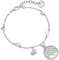 Luca Barra Bracciale da Donna Collezione be Happy. Bracciale in Acciaio con Ciondolo a Forma di Albero della Vita e Cuori in Metallo Rose'. La referenza è bk1447