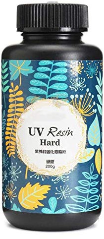 UV-Harz, Hart-Kleber, transparent, für handgemachte Kunst, Basteln, Heimwerken, Harzguss, Schmuckherstellung 200g farblos