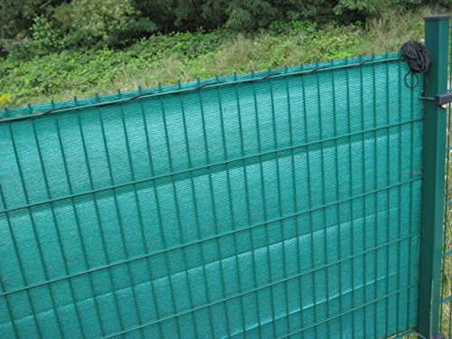 Koll Living Sichtschutz für Stabmattenzäune, grün, 100x500cm - aus reissfestem HDPE - passend für EIN- & Doppelstabmattenzaun - Perfekter Wind- & Sonnenschutz