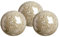 WHOLE HOUSEWARES | Decorative Balls Set of 3 Glass Mosaic Orbs for Bowls | 4 Diameter Table (Gold)