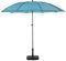 Hespéride - Sombrilla recta redonda Bogotá, reclinable, diámetro 250 cm, color azul esmeralda