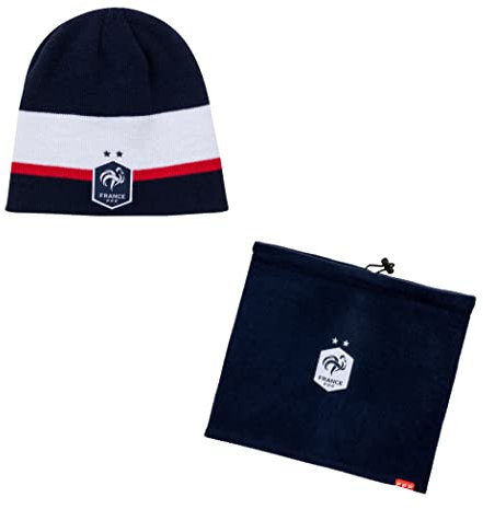 Equipe de France de Football Coffret Bonnet + Cache Cou FFF - Collection Officielle