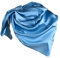 YOFASEN Hijab Kopftuch für Damen - 1 Stück Einfarbig Satin Muslimische Islamische Kopfbedeckung Frauen Gesichtsschleier Schal Turban 90x90 cm, Hellblau