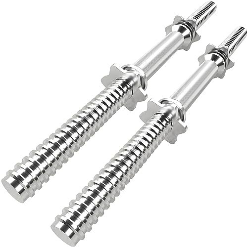 GYM MASTER Pair of 45cm Dumbbell Bars with Spinlock Collars