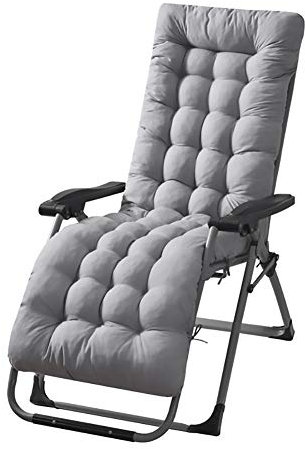 Ruby Lil Auflage für Garten-Liege, Klappliege Polsterkissen, Chaise Lounger Kissen, Cotton Soft Comfort Kissen für Bench Patio-Garten,Grau
