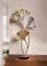 Dekoleidenschaft Metall-Blätter-Deko Ginkgo in Gold und Silber, 61 cm hoch, Moderne Baum-Blatt-Dekoration