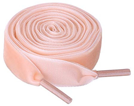 sourcing map Lacets plats en velours 0,6 pouces de large lacets de chaussures en ruban cordes pour baskets chaussures bottes Couleur corail clair 100cm/39