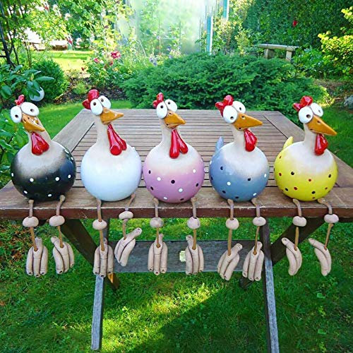 Keramik Huhn Gartendeko, Tierfigur Gartenstecker Keramikfigur Handarbeit Ornament, Gartendeko Huhn Deko,Handarbeit Gartenstatue Dekorative Henne Huhn Gartenstecker,Gartenfigur Gartendekoration