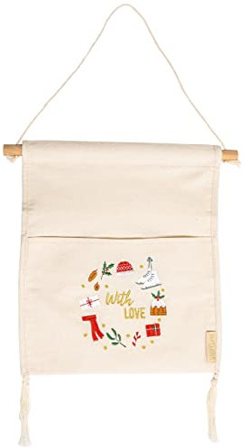 Papierdrachen Geschenktasche zum Aufhängen für Kinder - Wanddekoration aus Stoff inkl. Holzstab - Tasche für Geschenke zum Nikolaus - bunt - alternative Geschenkverpackung - Set 13