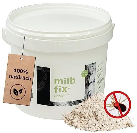 milbfix - Einstreuzusatz für Hühner Schutz vor Milben im Hühnerstall, Milbenbekämpfung,100% natürlich, zur Abwehr der roten Vogelmilbe (wie kieselgur für Hühner)
