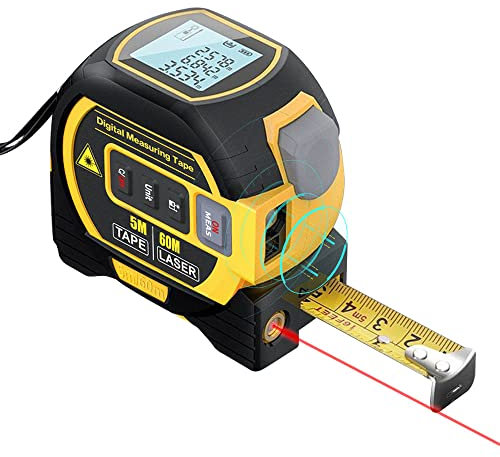 Laser Entfernungsmesser Hancaner DTAPE Entfernungsmesser Digital,Maßband Laser Messgerät Entfernung mit LCD Hintergrundbeleuchtung Laser 40m/60m