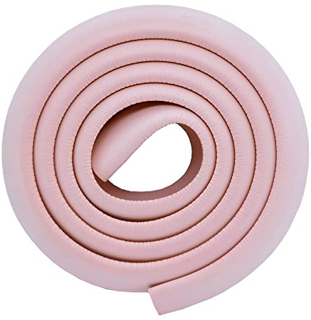 M2cbridge L Shape Furniture Table Edge Protectors Foam 2 m (Pink) | high density NBR bumper, 2m x 3.5cm x 1.2cm, easy cut