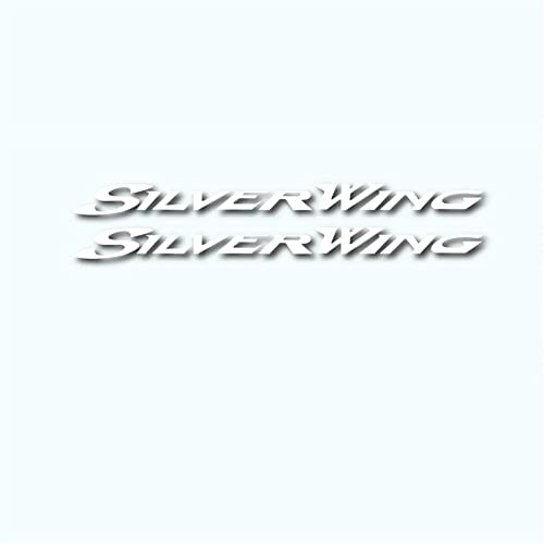 Adesivi Moto per Honda Silverwing Silver Wing 400 600 Adesivi Impermeabili Riflettenti Decalcomanie Serbatoio Carburante Logo Casco Decorare (Color : Reflective Silver)