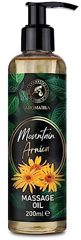 Massageöl Mountain Arnica 200ml / Berg Arnika / - Arnika Montana Blüten Extrakt - Pure & Natural - Körperöl - Kosmetisches Öl - Massageöl - Natürliche Öle für die Hautpflege - Entspannungsöl