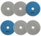 SANLEETEK Wet Diamond Polishing Pads 4/100mm - 6pcs Grit 400 Polish Pad Kit for Granite Marble Artificial Stone Quartz for Angle Grinder