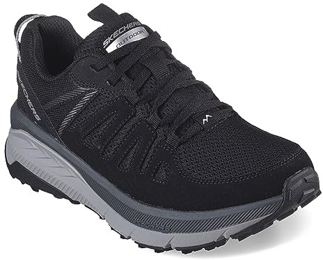 Skechers CascadesSWITCH Indietro CascadesSWITCH Cascate da Donna, Nero Sintetico Tessuto Carbone Trim, 38.5 EU
