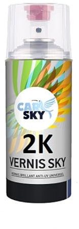 Bombe vernis 2K mat pro CARSKY SKY CLEAR durcisseur inclus 400ml
