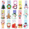 Lesezeichen Kinder, 30 Stück Weihnachten Magnetische Lesezeichen, Bunt Lesezeichen mit Weihnachten Muster, Magnet Seitenmarker Clips Bookmark,Lesezeichen Personalisiert Mitgebsel für Schüler Lehrer(B)