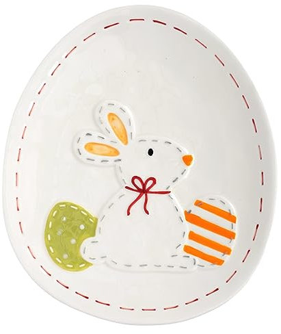 DELURA Osterhasen-Teller, Osterhasen-Tablett, Oster-Süßigkeiten-Tabletts, Osterhasen-Salatteller, Geschirr, Cartoon-Lebensmittelteller, Teller, Cupcake-Tablett, Nuss, Hasen-Salatteller/323