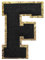 GYGYL 3PCS Chenille Glitter Letters Patches, Iron On Large Size Letters for Team Costume Decoration, 4.5 In, Black