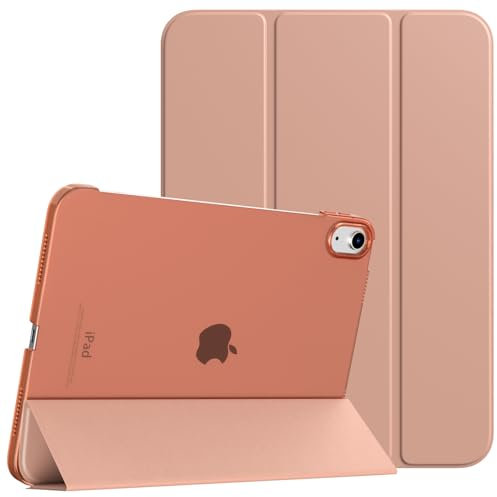 TiMOVO Funda para iPad (A16) 11ª Generación 2025 11 Pulgadas/iPad 10ª Generación 2022 10,9 Pulgadas, Delgada Carcasa Trasera Dura Translúcida con Soporte Trifold, Pomelo
