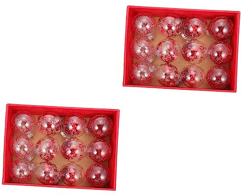 TOPBATHY 2 Kisten Weihnachtskugel-Anhänger weihnachtsbaumkugeln anhänger christbaumkugeln anhänger klare Ornamente Abschlussball-Dekor plastische Ornamente Christbaumschmuck Foto-Requisiten