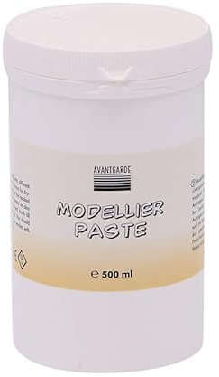 Strukturpaste | Paste zum Modellieren | 500 ml | 3D Struktur | mit Spachtel auftragen | kann mit Acrylfarben gefärbt werden | Premium Qualität | Spachtelmasse für Leinwand | Kunstpaste | Reinweiß