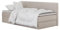 mybed. Boxspringbett Einzelbett Mitto Conti Solo Jugendbett Kinderbett Polsterbett mit Bettkasten Beige 120x200 7-Zonen Taschenmatratze H3 und Topper Bettgestell