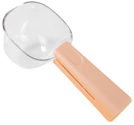 Toliya Cat Food Scoop - Kitten Food Cups | PP Food Measuring Scoop for Cats and Dogs | 1 Cup Size Portion Control Puppy Kitten Serving Spoon Cups with Sealing Clip | Pet Feeding Scooper for Dogs Cats