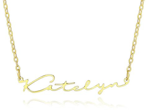 MMXX Collana con Nome Personalizzato per Donna Argento/Oro Rosa Collana con Ciondolo con Nome con Birthstone Regalo Di Gioielleria per La Figlia/Mamma