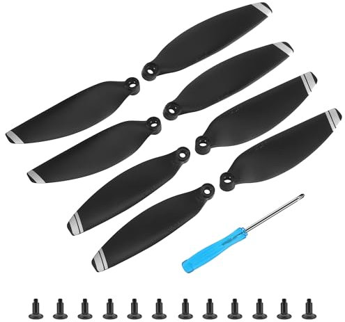 Propeller für Mavic Mini, Ersatzpropeller, 4 Paar Propeller Ersatzklingen mit Schrauben und Schraubendreher (Schwarz)