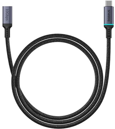 Baseus USB C Extension Cable 10Gbps, USB C 3.2 Male to Female Extension Charging & Transfer, Compatible with iPhone 16 15/Pixel PSVR2/MacBook Air M2 Pro/iPad/Dell XPS/Surface/USB C Hub and More