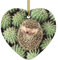 Igel Kaktus Weihnachten Herz Anhänger - Christbaumschmuck Kugeln Schöne Keramik Anhänger Festliche Dekorationen