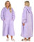 Sienna Extra Long Oversized Blanket Hoodie, Ultra Soft Wearable Throw with Pockets Sleeves Soft Sherpa Fleece Hooded Blanket Giant Sweatshirt, Lilac Purple