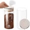 Daily Treasures 2 Pack Airtight Coffee Canisters(1.8L), Dual Mode Coffee Bean Container with One-way Valve,Clear Glass Vacuum Seal Container with Date Tracker,One-Button Operation,Holds 1KG Beans