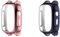 2 Stück Hülle mit Displayschutz Kompatibel mit Xplora X5 Play Kinderuhr, Flexibel Ultradünne TPU Kratzfest Rundum Weiche Schutzhülle Cover Case für Xplora X5 Play Smartwatch, A-Rosa/Blau