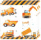 DazzJoy Baustelle Servietten Kindergeburtstag,20 Stück Servietten Bagger,Baustellen Servietten Geburtstag Kinder,Geburtstagsdeko Baufahrzeuge Papierservietten,Einweggeschirr Servietten Traktor 33x33cm