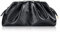Milisente Damen Clutch Cloud Pleated Abendtasche Elegante Tasche Klein Handtasche PU Leder Schultertasche für Hochzeit mit Reißverschluss (Schwarz)