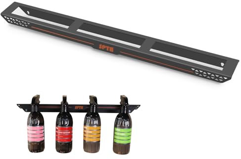 SPTA Spray Bottle Holder, Universal Detailing Spray Bottle Holder - Wall-Mounted Organizer for Mobile & Garage Detailing, Holds 6 Sprayers (16oz), Universal Lightweight Professional Accessory -OT011