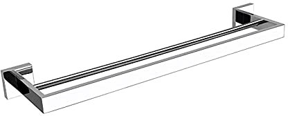 Porte-serviettes multifonction de salle de bain avec rangement en acier inoxydable, double porte-serviettes avec miroir lumineux, 60 cm