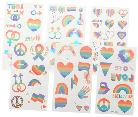 Pride Aufkleber 8 Bögen Pvc Transfer Decals für Selbstgemacht Dekoration