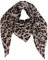 Damen Musselin Halstuch Made in Italy mit Leo Love Happy– Leichtes Dreieckstuch für Frühling & Sommer, Baumwolle, ca.195x85 cm (Camo Leo Schlamm)