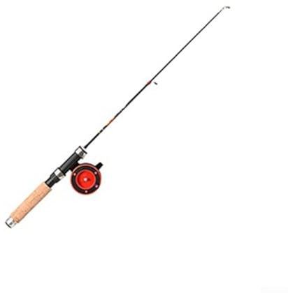 Fiberglas Eisangelrute und Rolle Set, perfekt für Winter-Angelerlebnisse (B65TB-65R Reel)