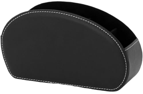 Uzztfa Support De Télécommande en Cuir À 5 Compartiments, Boîte De Rangement pour Télécommande, Organiseur De Bureau pour Ranger Lunettes, Pinceaux, Stylos, pour Table De Chevet Ou Bureau