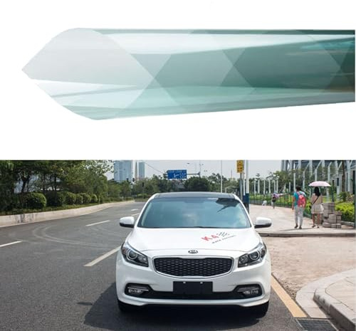 Alvorox 70% VLT Nano Ceramic Window Tint for Auto Windshield, Solar Film Sun Protection, Ceramic Tint for Car Windows (Light Cyan 29.5x118'')