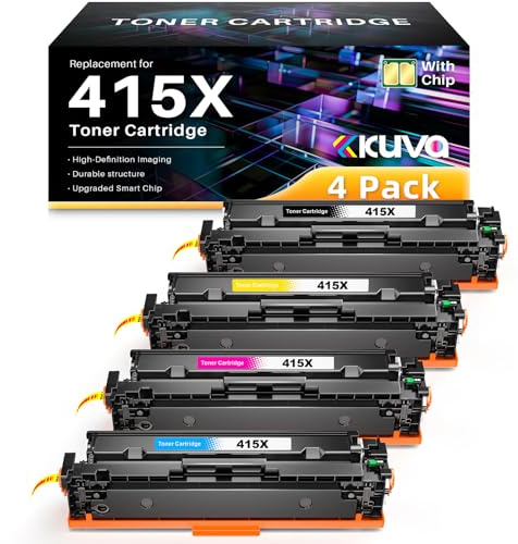 Kuva 415X MFP M479fdw Toner Mit Chip Kompatibel für HP 415 415A 4er-Pack | Kompatibel für HP Color Laserjet Pro MFP M479fdw M479dw M454dw M454dn M479fdn M479fnw M480f W2030X W2031X W2032X W2033X