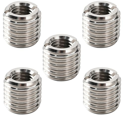 YYIGVMO 5 Stücke Gewindeeinsatz M16x2 Außengewinde auf M10x1.5 Innengewinde, Länge 15mm, Edelstahl Gewinde Adapter Hülse Reduziere Mutter, für Möbel, Automobile