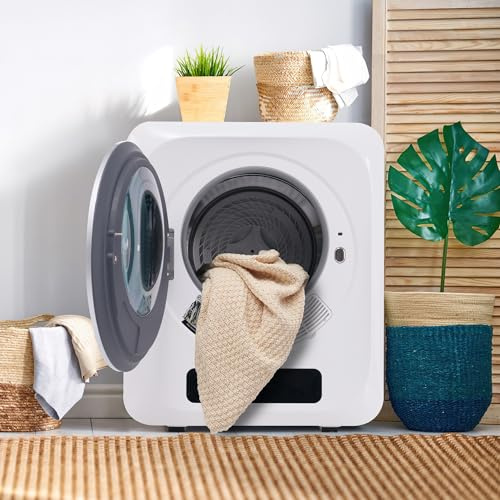 Generisch Asciugatrice in acciaio inox, capacità 3-4 kg, con disinfezione UV, 850 W, dispositivo di montaggio a parete, 6 programmi automatici e filtrazione multipla, protezione da surriscaldamento e